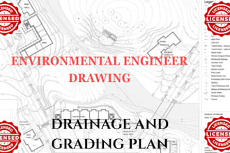 licensed architect, pe stamp drainage and grading plan in maryland, ut, florida