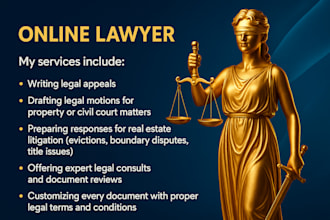 draft real estate lawsuit property litigation legal notice legal motion appeal