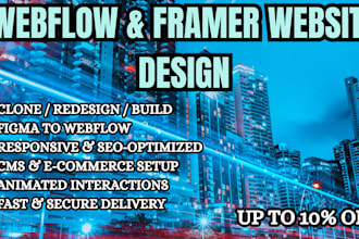clone, redesign, or build any website in webflow or framer