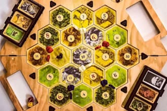 design your 3d board game, card game assets, miniature tokens,  printable pieces