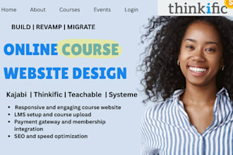 create systeme io wix teachable thinkific kajabi oniine course website design