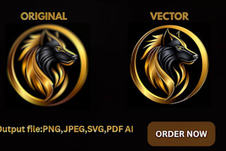 convert logo to vector and convert to vector file for print or web