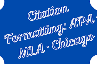 format your citations and references in apa, mla or chicago