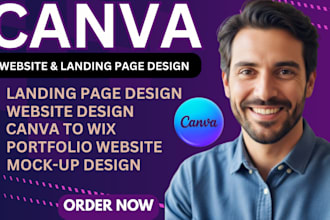 design a stunning website or landing page for your brand using canva