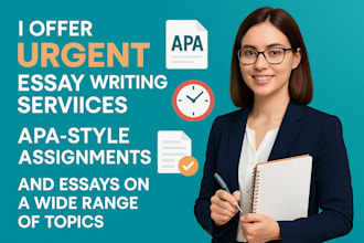 write urgent essays, apa style papers, and assignments on any topic