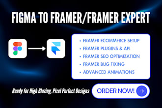 redesign framer website framer seo bug fix framer cms figma to framer developer