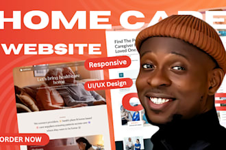 design converting home care website health care website assisted living website