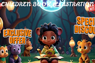 do african american children story book illustration and children book cover