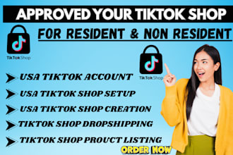 create USA tiktok shop setup tiktok shop USA tiktok shop business representative