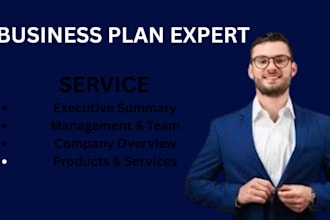 write a business plan with financials, pitch and marketing model