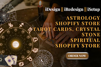 premium astrology shopify store, tarot cards, spiritual website