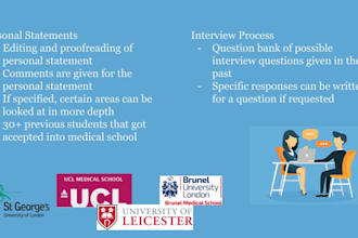 look through your medicine personal statement and make edits UK specific