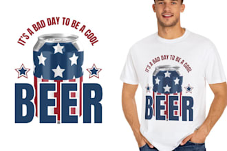 design vintage 4th of july t shirt, typographic, clothing brand for etsy shop
