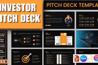 design investor pitch deck fundrasing business investor powerpoint presentation