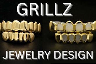 create custom 3d jewelry design with engraving for rings pendant grillz necklace