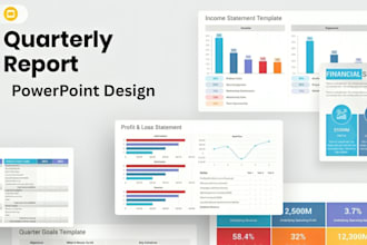 design powerpoint presentation template for investor sales deck quarterly report