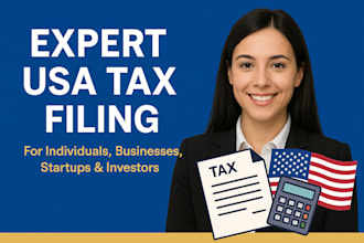 prepare USA tax returns for individuals, businesses, startups, and investors