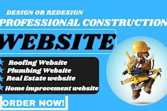 design construction website, solar website, real estate website