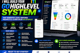 build ghl funnels, websites and automations for leads and sales growth