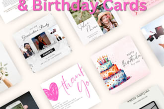 create invitation, birthday, christmas or wedding invitation