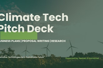 investor climate tech startup pitch deck  business plan for green investors