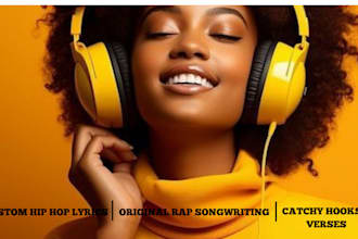 write a custom hip hop lyric with catchy hooks and verse