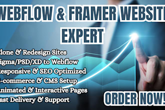 clone, redesign, or develop your website in webflow or framer