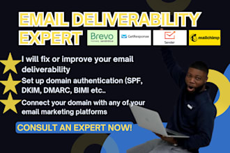 fix email deliverability on brevo getresponse sender mailchimp spf dmarc setup
