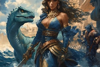 draw a oc, dnd or fantasy character art with amazing quality