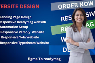 design and develop readymag squarespace wix yola beehive landing page website