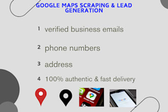 scrape business emails and from google maps for lead generation