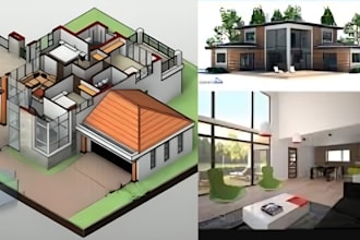 draw professional architectural drawings, floor plans, and 3d rendering