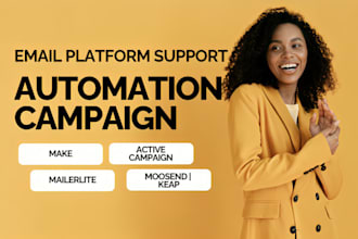 setup activecampaign, mailerlite, keap, moosend and email automation brevo
