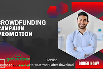 do promotion for gofundme, indiegogo, kickstarter  fundraising  campaign