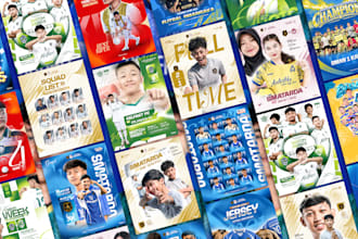 design professional football matchday graphics