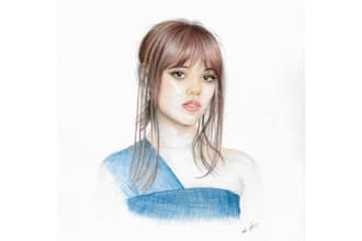 create a custom realistic color pencil portrait drawing