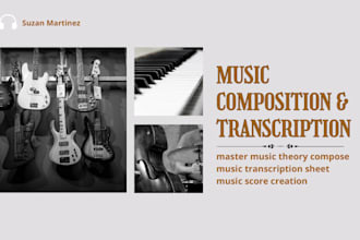 master music theory compose music transcription sheet music score creation