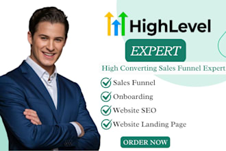 set up gohighlevel funnel go high level expert go high level workflow automation