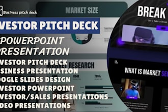 design investor presentation investor  pitch deck investor google slide design