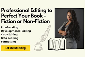 copy line developmental edit proofread fiction non fiction book format