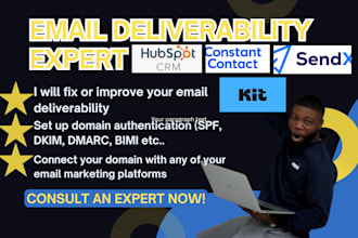 fix email deliverability on hubspot constant contact sendx kit spf dmarc setup