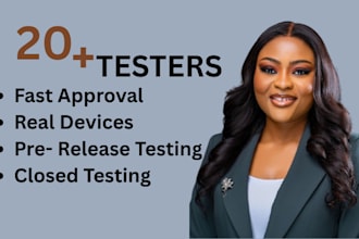 provide 12 testers or 20 testers for google play console closed testing