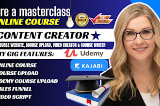 do online course content, udemy course, elearning video script, video creation