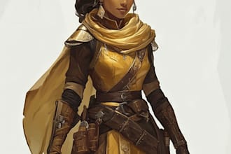 draw your dnd character, fantasy, fanart or tcg illustration