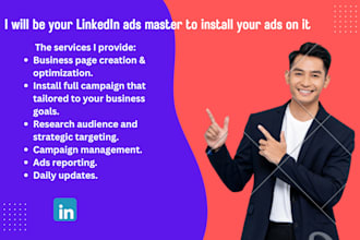 be your linkedin ads master to install your ads on it