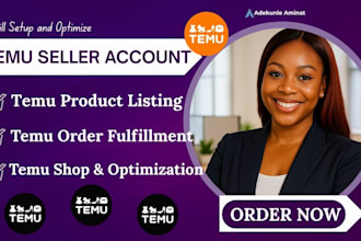 be your temu shop manager, seller account setup, product listing optimization