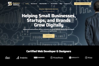 design redesign smma or digital marketing agency website or startup website