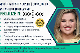 register your UK charity, 501c3 nonprofit, and write winning grant proposals
