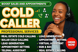 b2b real estate cold caller,appointment setter, telemarketer virtual assistant