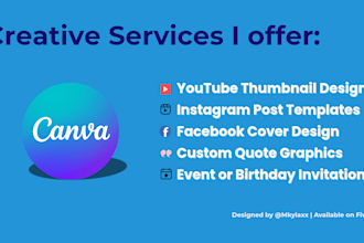 design custom canva templates and social media posts